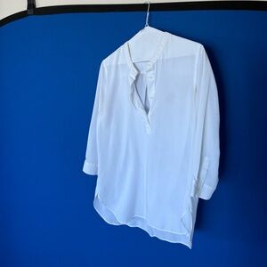 Uniqlo White Button Down Blouse for Women